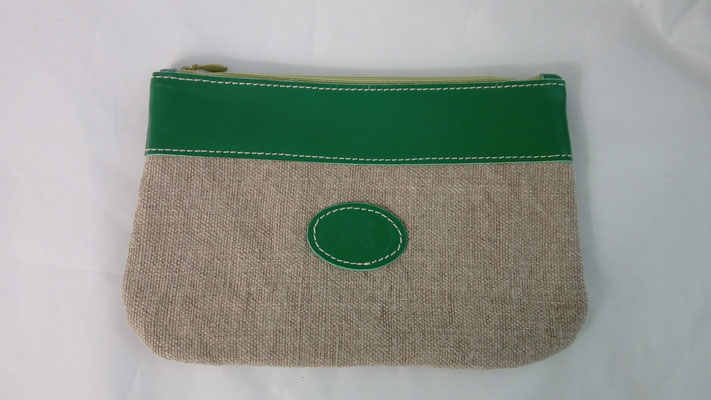 idée cadeau,pochette, trousse,cuir, lin, made in France, artisanal, créateur, haut de gamme