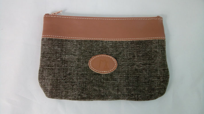 idée cadeau,pochette, trousse,cuir, lin, made in France, artisanal, créateur, haut de gamme