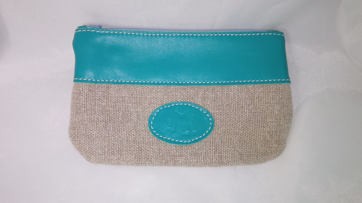 idée cadeau,pochette, trousse,cuir, lin, made in France, artisanal, créateur, haut de gamme