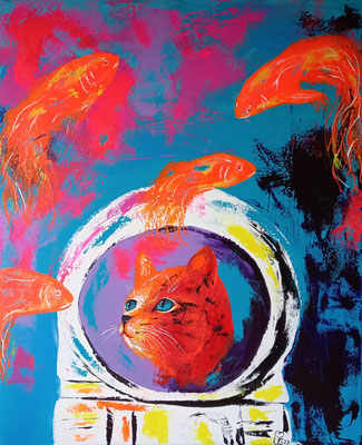 wovon Katzen träumen  110x90  verkauft 