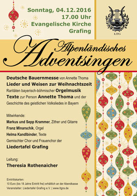 "Alpenländisches Adventsingen" LTG-Konzert 2016