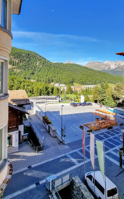 Blick von unserem Zimmer im Schweizerhof.