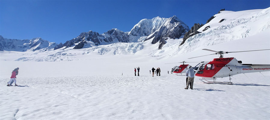 Auf dem Fox Gletscher....