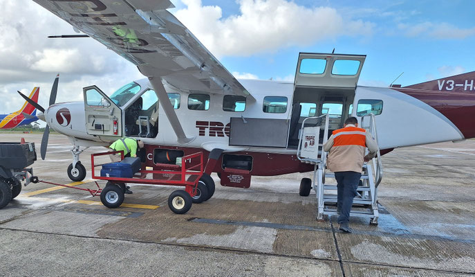 Ankunft in Belize City.