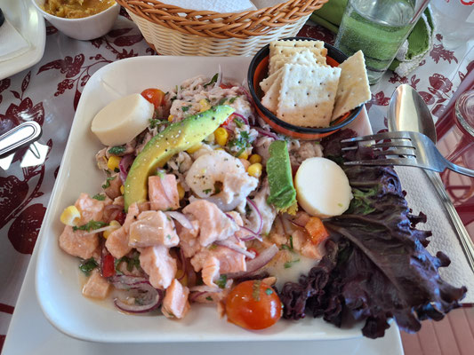 ...frischem Ceviche.