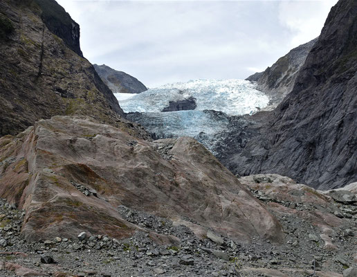 Der Blick zum Gletscher.