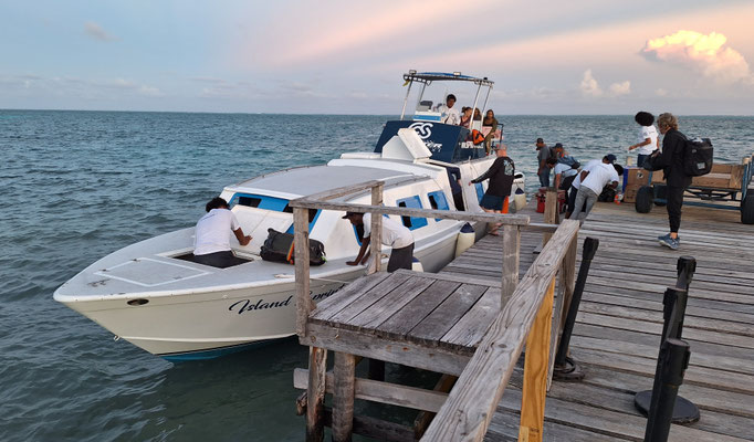 Ankunft in Caye Caulker.