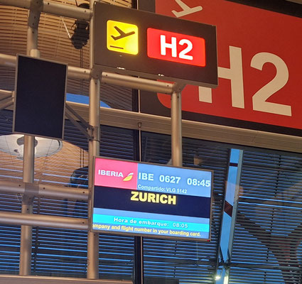 Zwischenlandung in Madrid.