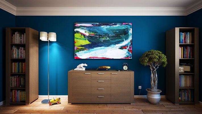 blaue Gemälde