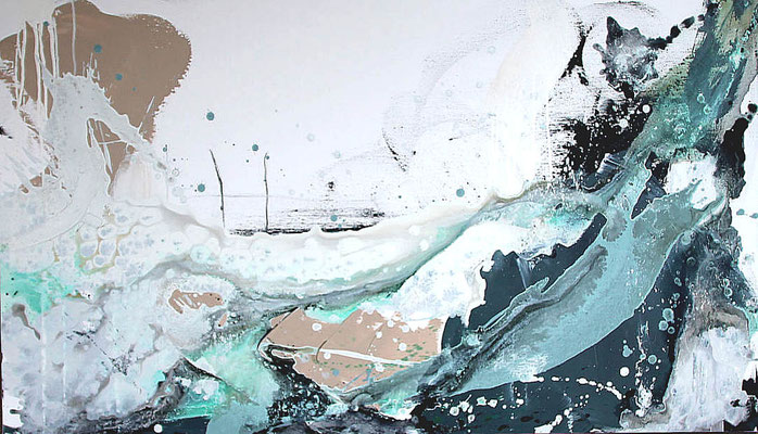 Petrol Weiss Bild Landschaft Hintergrund