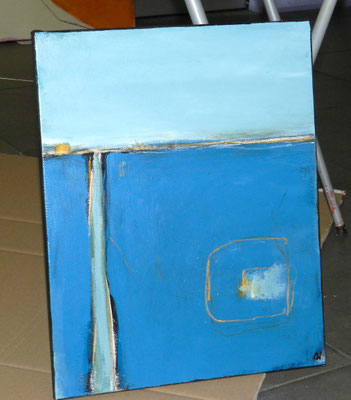 blaues Landschaftsbild