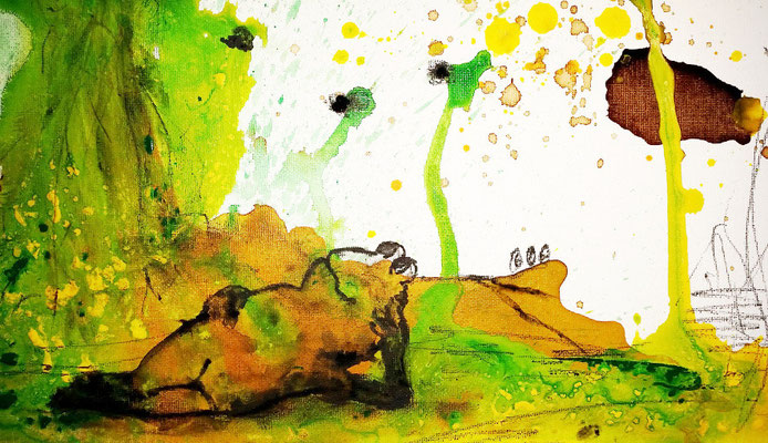 Froschbild grün