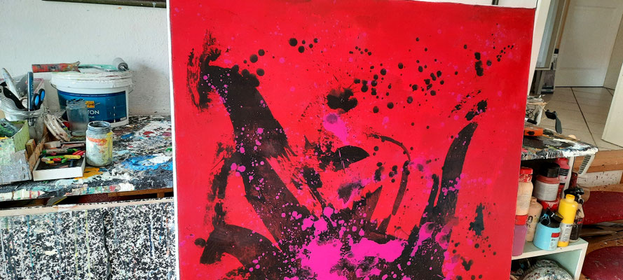 rot schwarzes Bild