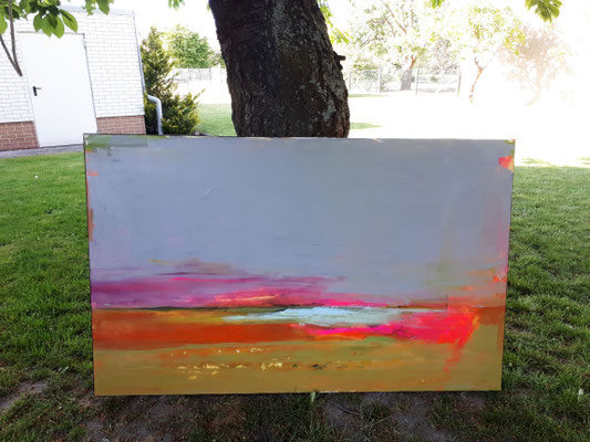 160 x 100 cm graues Bild