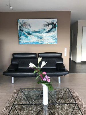 Bild mit Welle - über Sofa