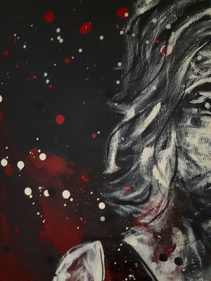 detail Musiker gemalt