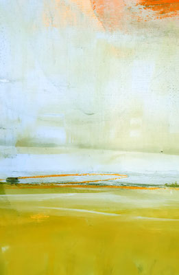 abstrakte Landschaft grün hellblau