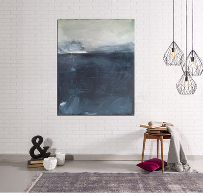 Raumfoto paynesgrau Leinwand Acryl