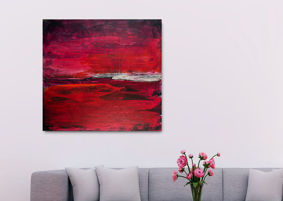 raumbeispiel mit Bild in rot