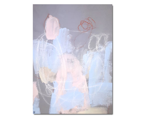Chorprobe II - Malplatte - grau hellblau rosa