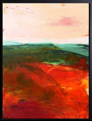 moderne Bilder in orange grün - Leinwandbild