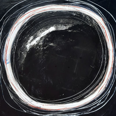 Abstraktes Bild in schwarz weiss