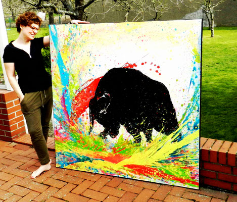 Stierbild gemalt