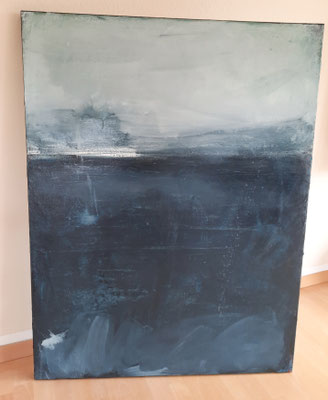 Seitenansicht paynesgrau Leinwand Acryl