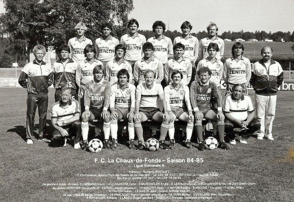 FC La Chaux-de-Fonds Saison 1984-1985, Nationalliga A
