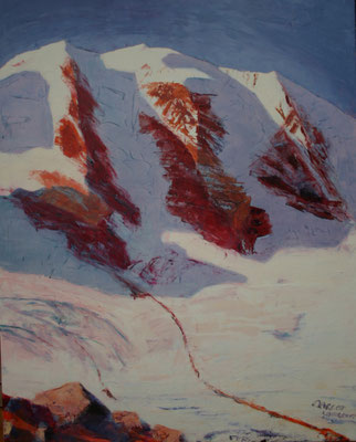 "Palü rot" | Oel auf Leinwand | 150 x 130 cm