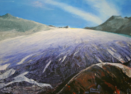  Glacier Rhône II    2007  Öl auf Leinen      100 x 140 cm