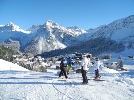 Gutes Skigebiet Graubünden schneesicher und Fahrt bis ins Dorf