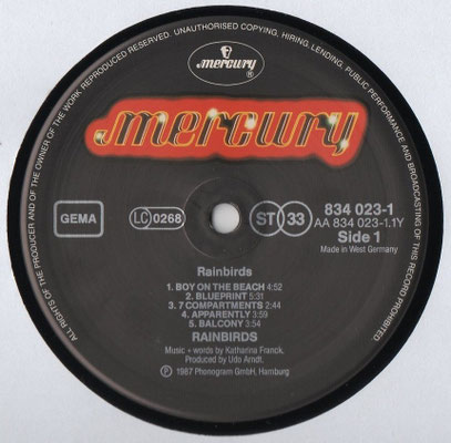 Mercury 834 023-1, Deutschland, 1987