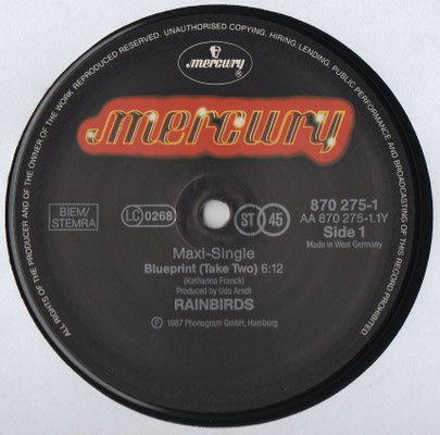 12" Maxi Mercury 870 275-1, Deutschland, 1987