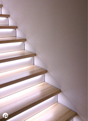 Treppe beleuchtet