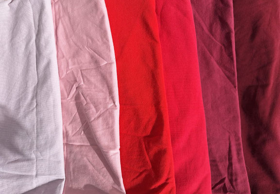 Unifarben, rosa, altrosa, rot, dunkelrot