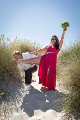 Hochzeitsfoto am Strand von St. Peter-Ording