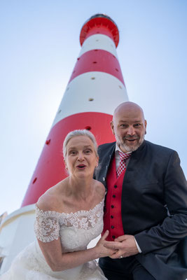 Hochzeitsfotos am Westerhever Leuchtturm