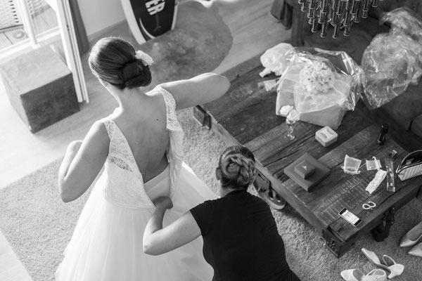 Fotograf St. Peter-Ording - Hochzeitsvorbereitung im Beach Motel