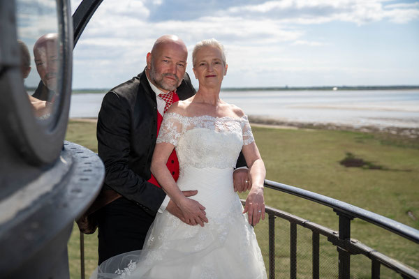 Hochzeitsfotos im Leuchtturm Westerheversand