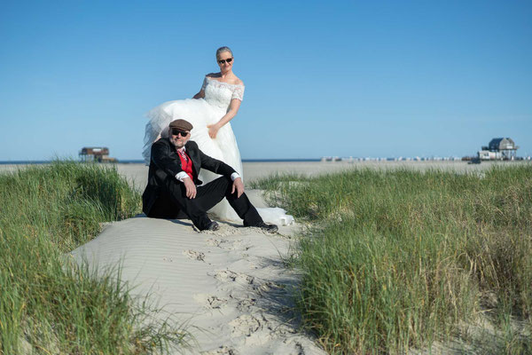 Hochzeitsfotos am Strand von St. Peter-Ording