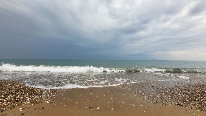 Beim Joggen am Strand