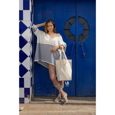 Shopper in cotone con doppi manici - gr. 140