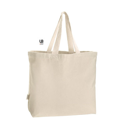 Shopper grande in cotone riciclato gr. 450 - colore ecru