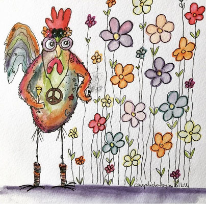 crazy Hippie-chicken