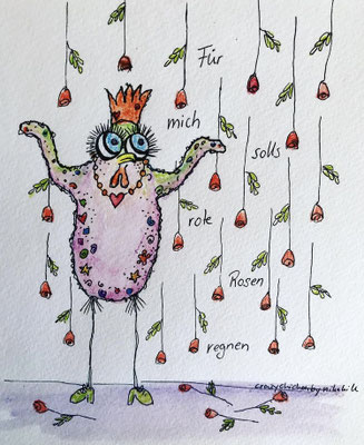 cracy rote-rosen-regnen chicken