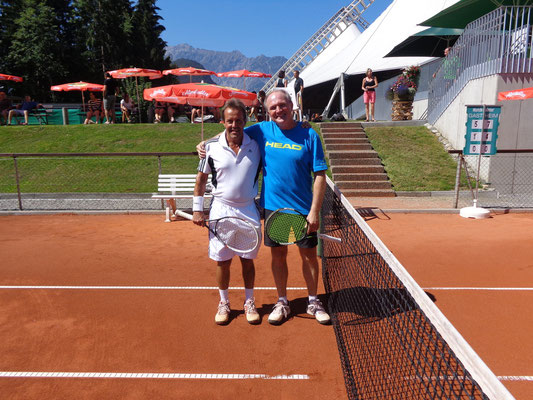 Vereinsmeister Senioren 40+ Christoph Vallaster (rechts) und Herbert Heim