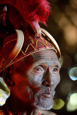 Naga man in Longwa - Nagaland