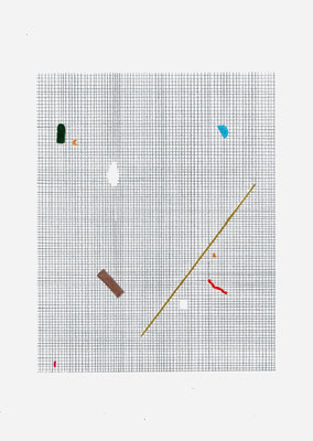 (#’./,)   Graphit und Buntstifte auf Papier, 29,7 × 21 cm, 2017