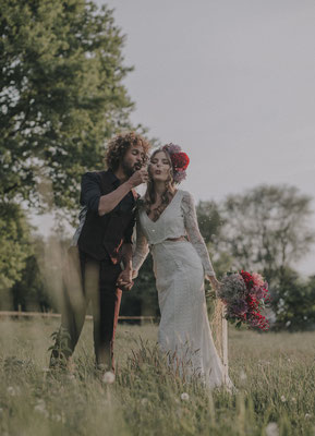 Groom: @marcel_yao  Photography: @a_stone.de Hair&Make up: @brautliebe.com_  Decoration: @mehrkonfettibitte & @goldroeschen_vintage_verleih  Flowers: @nymph_blumendesign Paper goods: @nicnillasink Table&Chairs: @nimmplatz Baldachine: @tipiyeah Dress: @dau